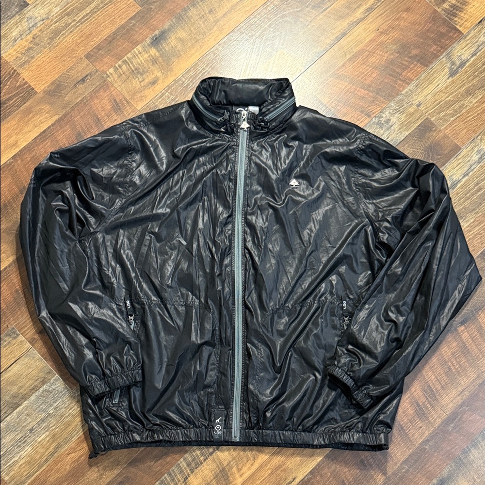 LRG Windbreaker Jacket Black Full Zip Streetwear 3XL